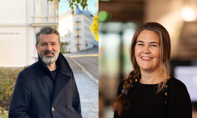 NAL-president Adnan Harambasic og OAF-leder Siri Jæger Brudvik. Foto: NAL / Mad arkitekter
