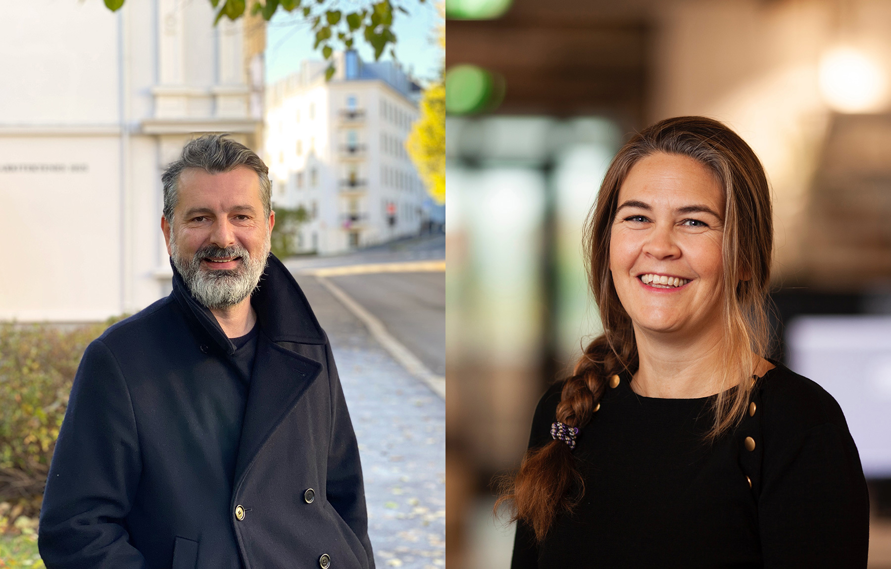 NAL-president Adnan Harambasic og OAF-leder Siri Jæger Brudvik. Foto: NAL / Mad arkitekter