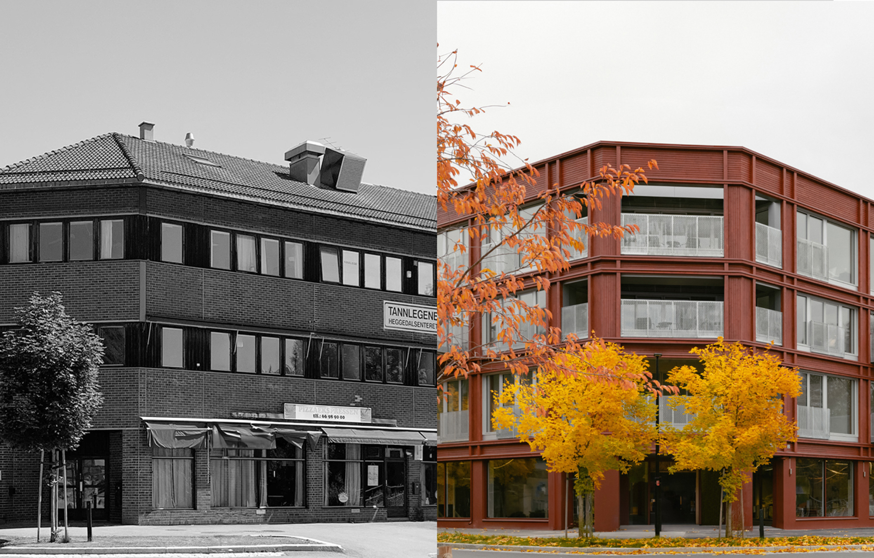 Sentrumsgården, Heggedal. Arkitekt: Vigsnæs + Korsberg ++. Foto: Magnus Lindquist