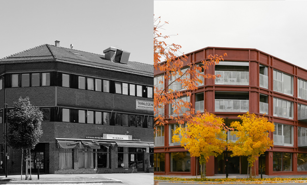 Sentrumsgården, Heggedal. Arkitekt: Vigsnæs + Korsberg ++. Foto: Magnus Lindquist