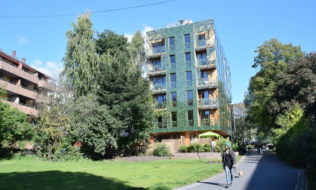 Bilde av Dælenenggata 36 / D36 The Green House, Element arkitekter. Foto: Helge Høifødt, CC BY SA 4.0 via Wikimedia Commons