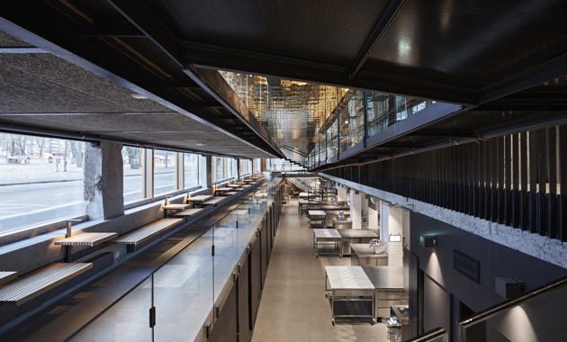 "Mat- og merkevarehuset", tegnet av Ledsten Arkitektur og Element Arkitekter. Vinner av OAFs Arkitekturpris 2017. Foto: Ivan Brodey