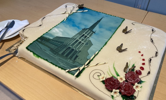 Utstilling av prekvalifiserte forslag i menighetssalen. Foto: Bodø Domkirke