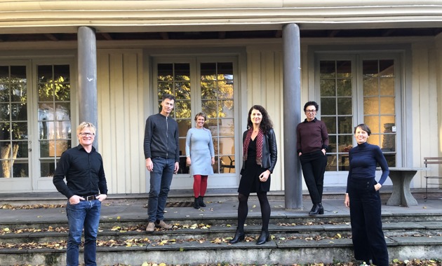 Fra venstre: Anders Nohre-Walldén (leder kommunikasjon og marked i Grønn Byggallianse og prosjektleder for partene), Stein Stoknes (faglig leder i FutureBuilt) Pia Bodahl (fungerende daglig leder i FutureBuilt) Katharina Bramslev (daglig leder i Grønn Byggallianse) Kari Bucher (generalsekretær i Norske arkitekters landsforbund) og Annicken Vargel (kommunikasjonssjef i Norske arkitekters landsforbund).