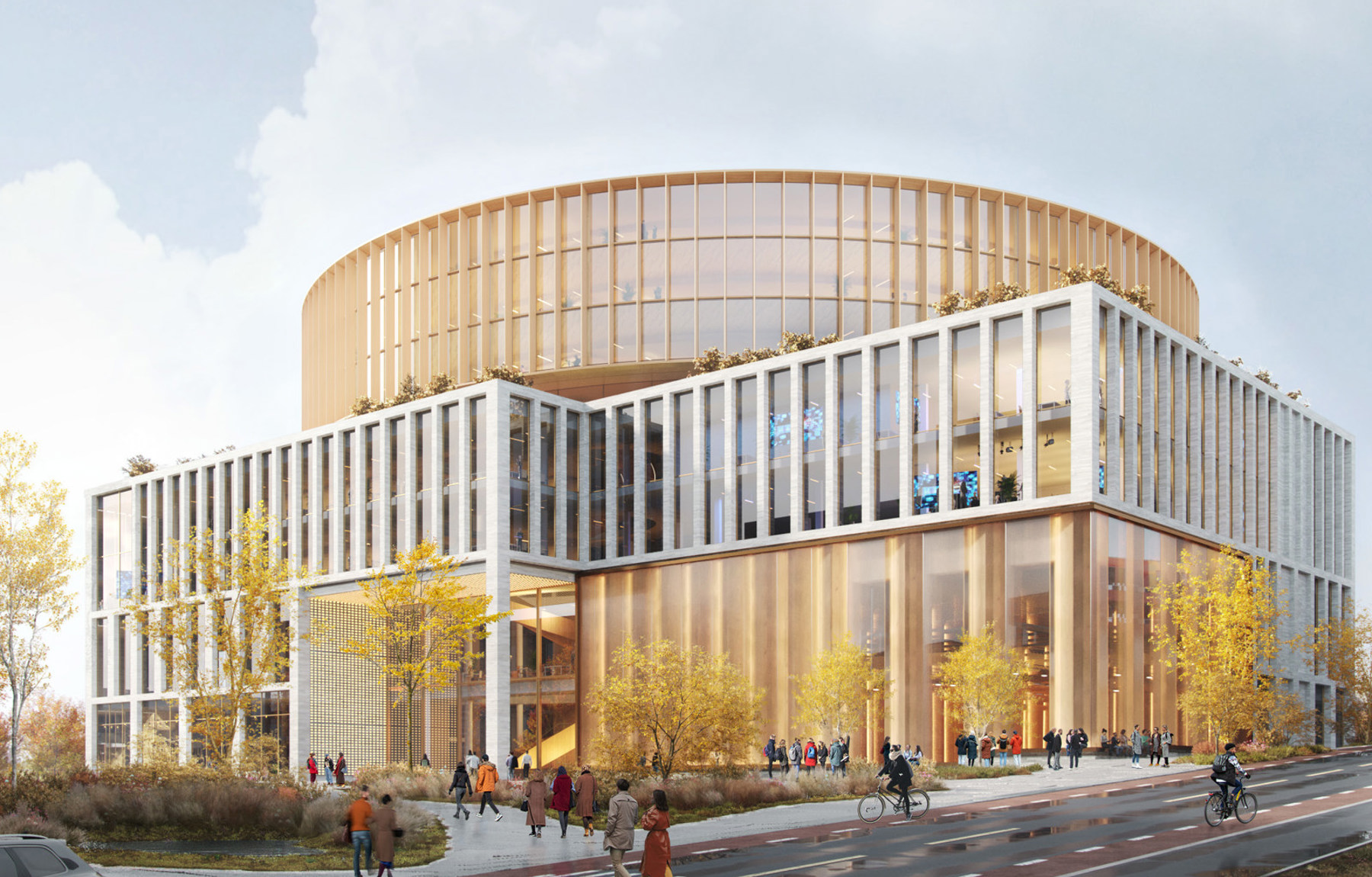 Vinnerforslaget Sirkulær. Illustrasjon: Nordic Office of Architecture / Arup Architecture / Rodeo arkitekter