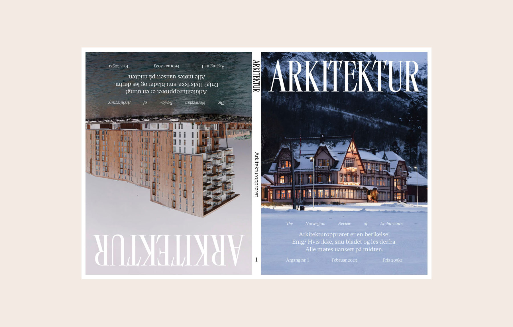 Arkitektur nr 1 2023, to forsider
