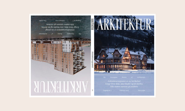 Arkitektur nr 1 2023, to forsider