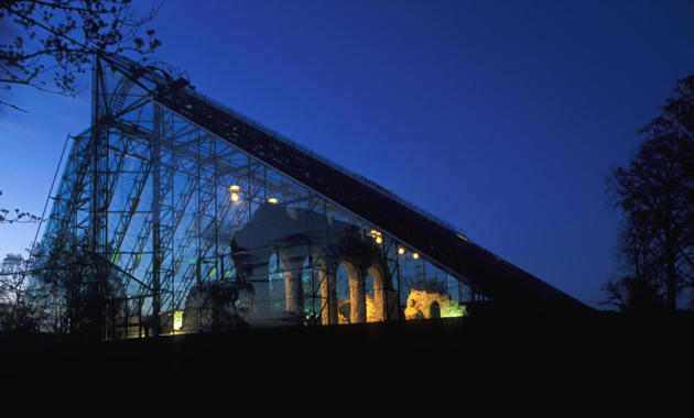 Bilde av Domkirkeodden i Hamar, arkitekt Lund Slaatto, foto: Anno